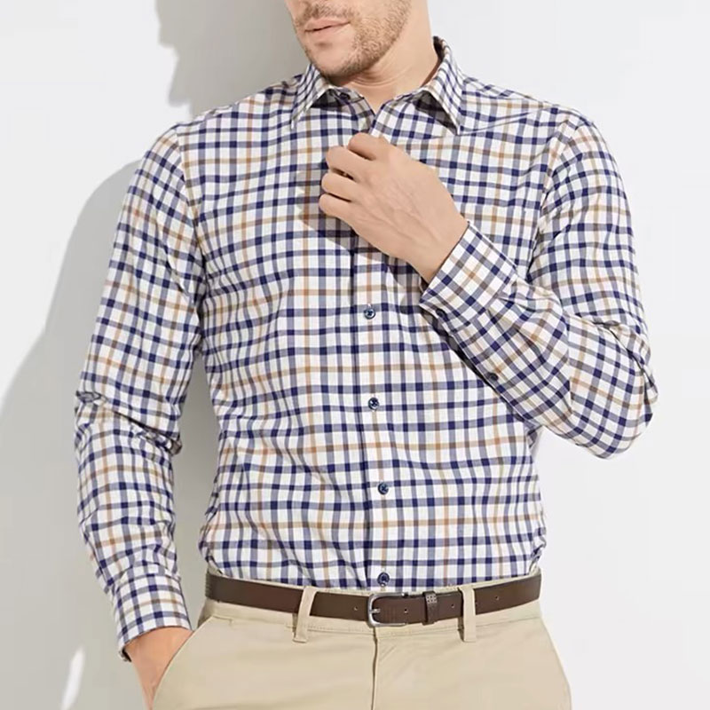Men Formal Wear In Summer - เสื้อเชิ้ตแขนยาวสำหรับผู้ชาย, เสื้อผ้าฝ้ายแท้ระบายอากาศได้สวมใส่สบายธุรกิจลำลองเข้ารูปเสื้อเชิ้ตเทรนด์ฤดูใบไม้ผลิและฤดูร้อน