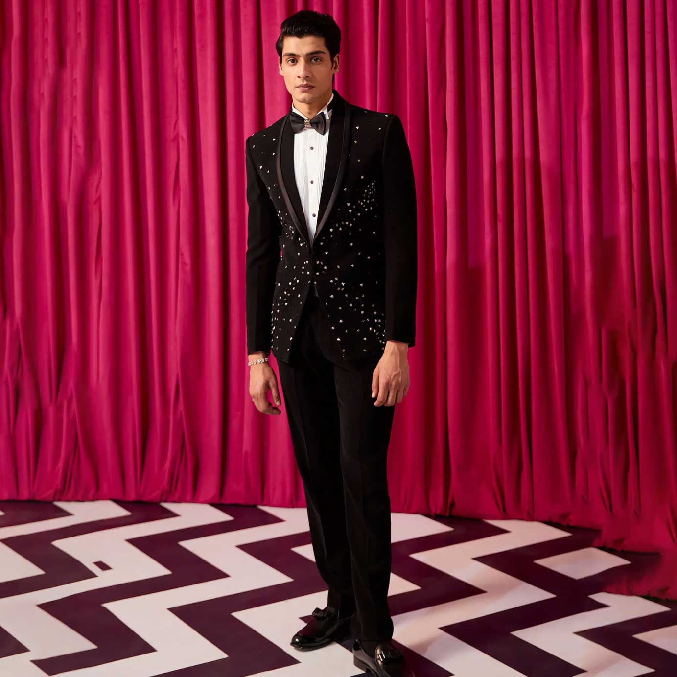 Men'S Formal Wear No Suit - ชุดสูทเจ้าบ่าวงานแต่งงานใหม่ ชุดสูทผู้ชายคริสตัล ชุดสูทออกงานทรงเข้ารูป 2 ชิ้น ตัดเย็บตามสั่ง