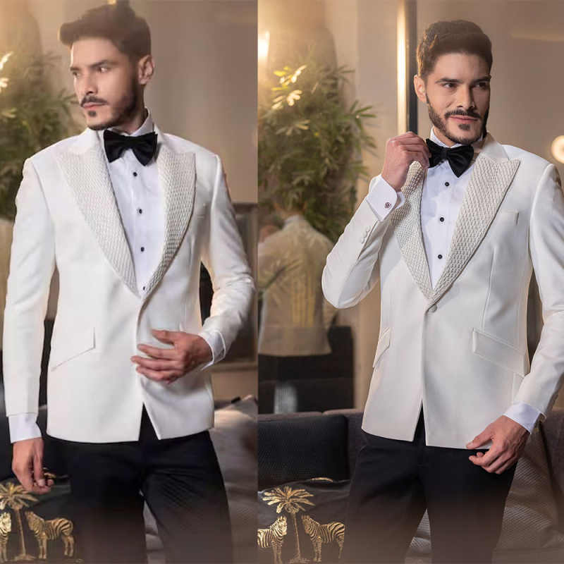 Men'S Formal Wear No Suit - คลาสสิกผู้ชายชุดกระดุมแถวเดียว 2 ชิ้นแจ็คเก็ตและกางเกงธุรกิจอย่างเป็นทางการโอกาสเจ้าบ่าวทักซิโด้ที่กำหนดเอง