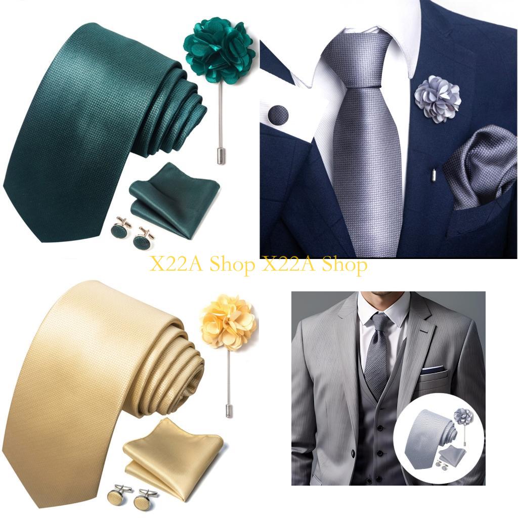 Unique Men'S Formal Wear - ที่ไม่ซ้ำกัน 4 ชิ้นหรูหรา Tie พ็อกเก็ตสแควร์ Cufflinks