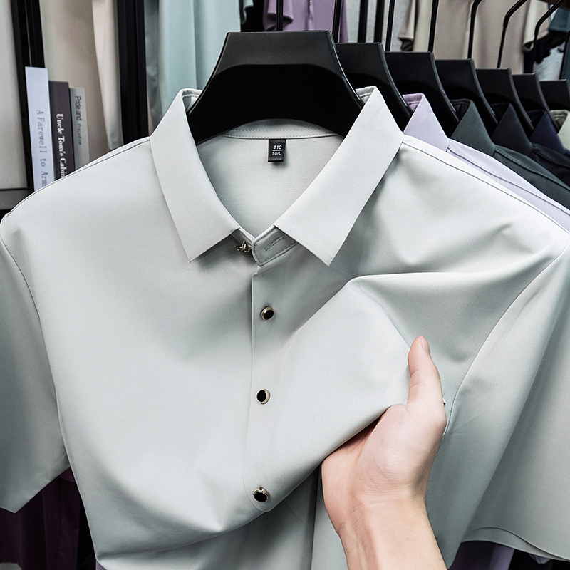 Men Formal Wear In Summer - เสื้อเชิ้ตผู้ชายลำลองฤดูร้อนปี 2026 ทรงปกติ น้ำหนักเบา เรียบหรู ติดกระดุม