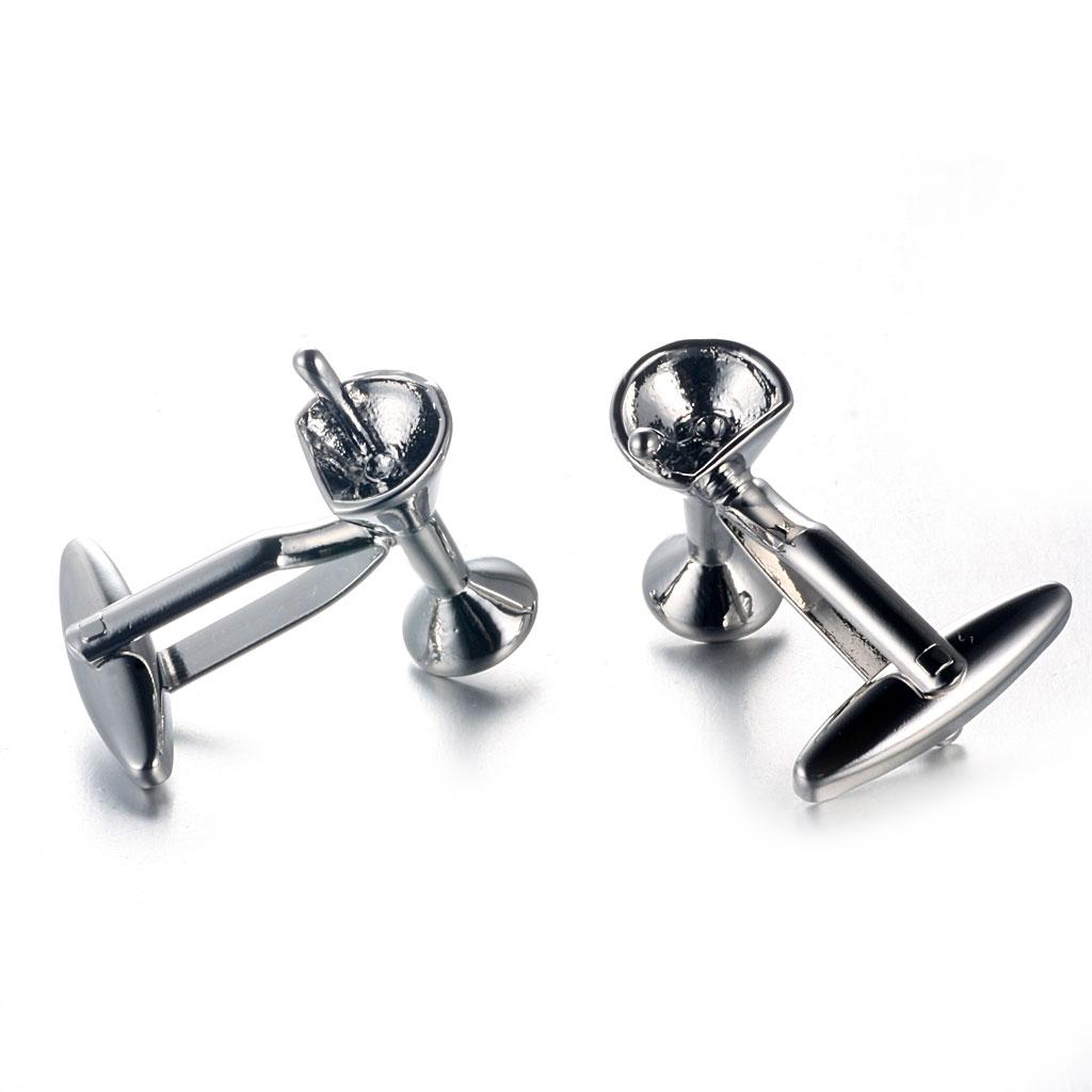 กระดุมข้อมือผู้ชาย ทองเหลือง ส - Cufflinks Silver Set บทวิจารณ์และราคา