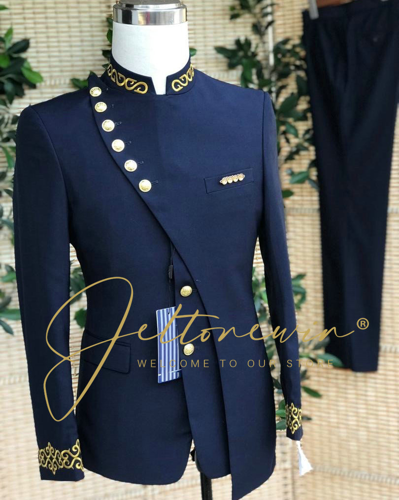 ชุดสูทสีน้ำเงินกรมท่าสำหรับผู้ - Men Formal Wear Blue บทวิจารณ์และราคา
