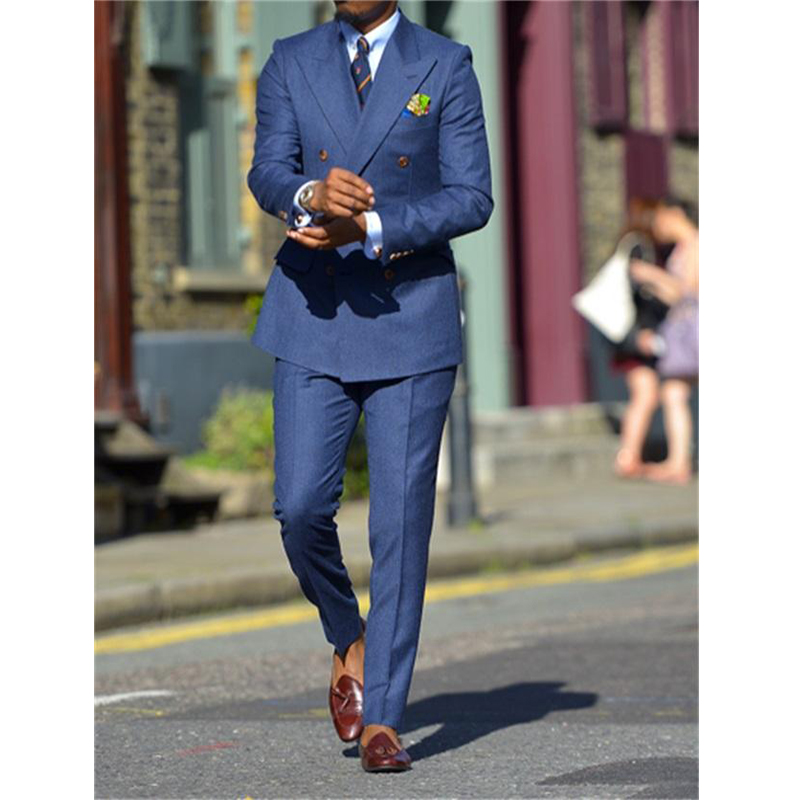 สีน้ำเงินเข้มอย่างเป็นทางการบุ - Men Formal Wear Blue บทวิจารณ์และราคา