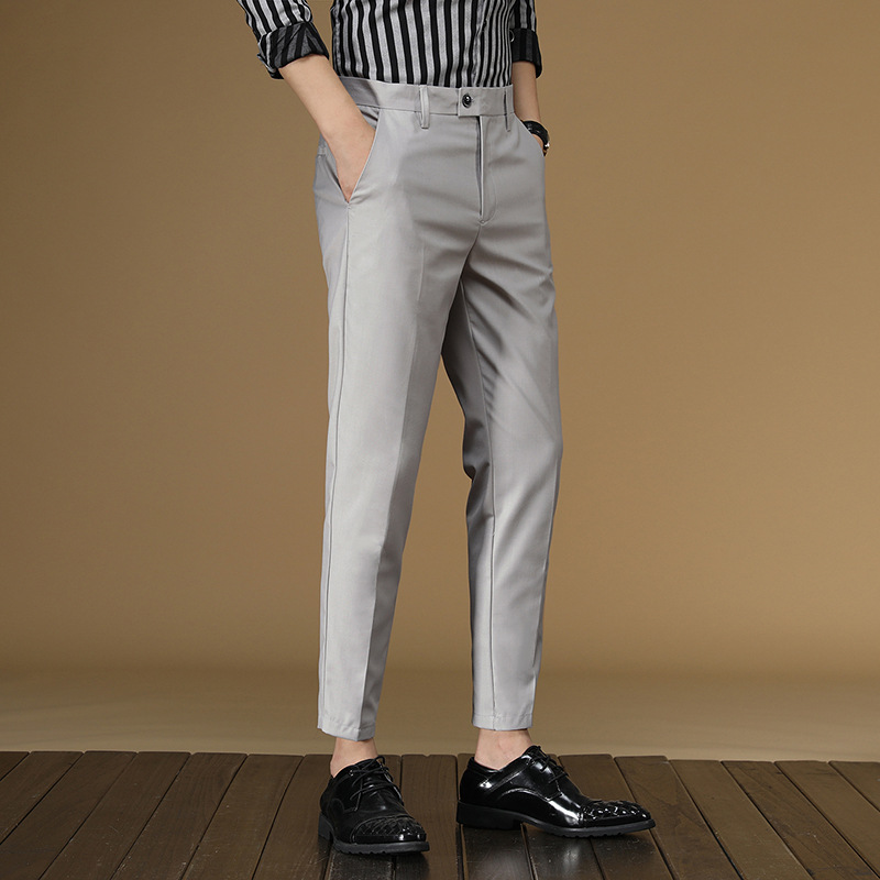 ฤดูร้อนกางเกงผู้ชายสีแดงสีดําส - Men Formal Wear In Summer บทวิจารณ์และราคา