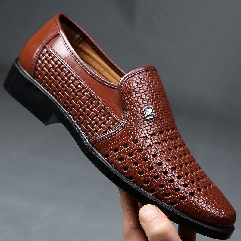 ฤดูร้อนใหม่รองเท้าหนังผู้ชายธุ - Formal Men Office Wear Sandals บทวิจารณ์และราคา