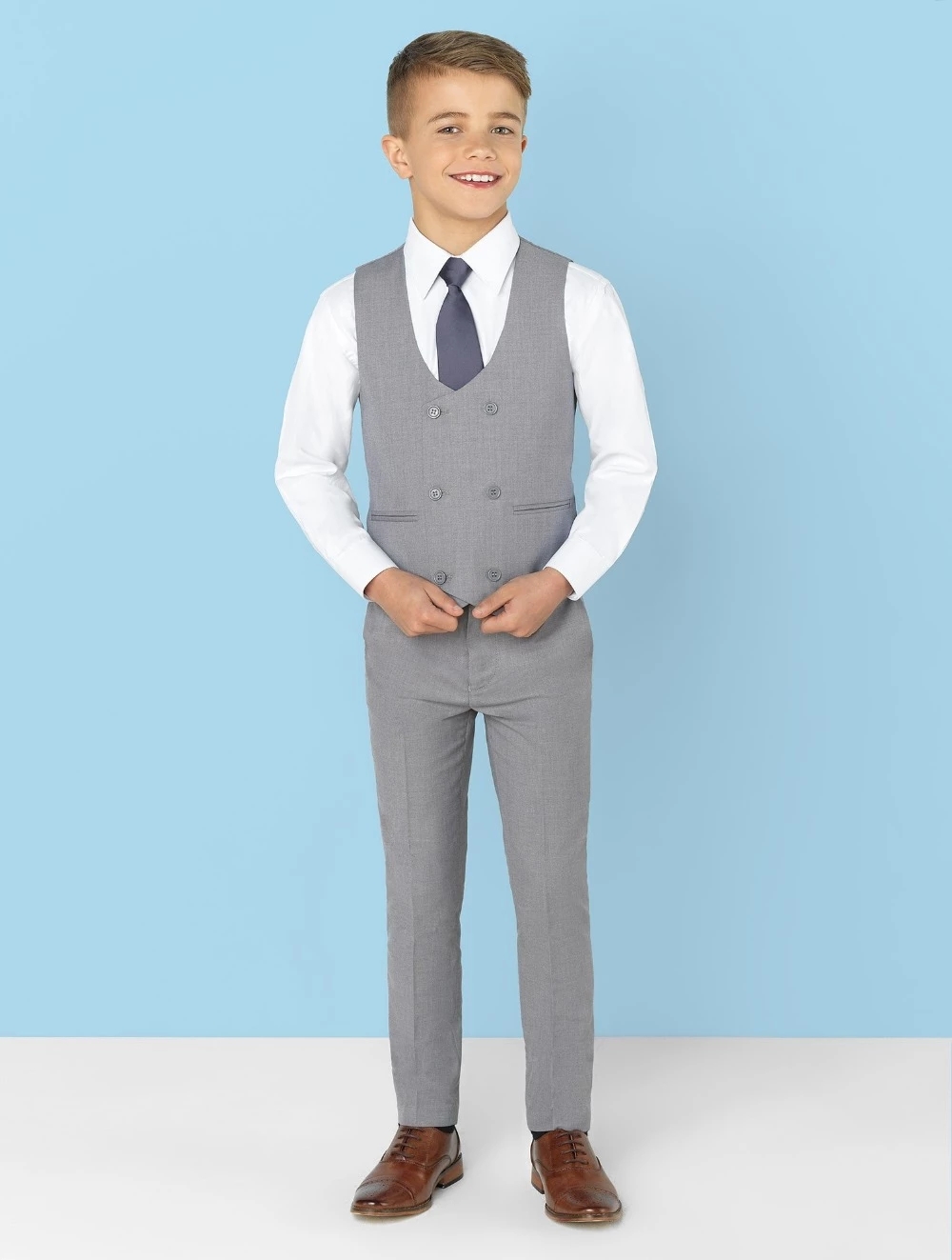 ชุดสูทเด็กสีเทาอ่อน ปกแบบ Notc - Formal Wear For Men Kids บทวิจารณ์และราคา