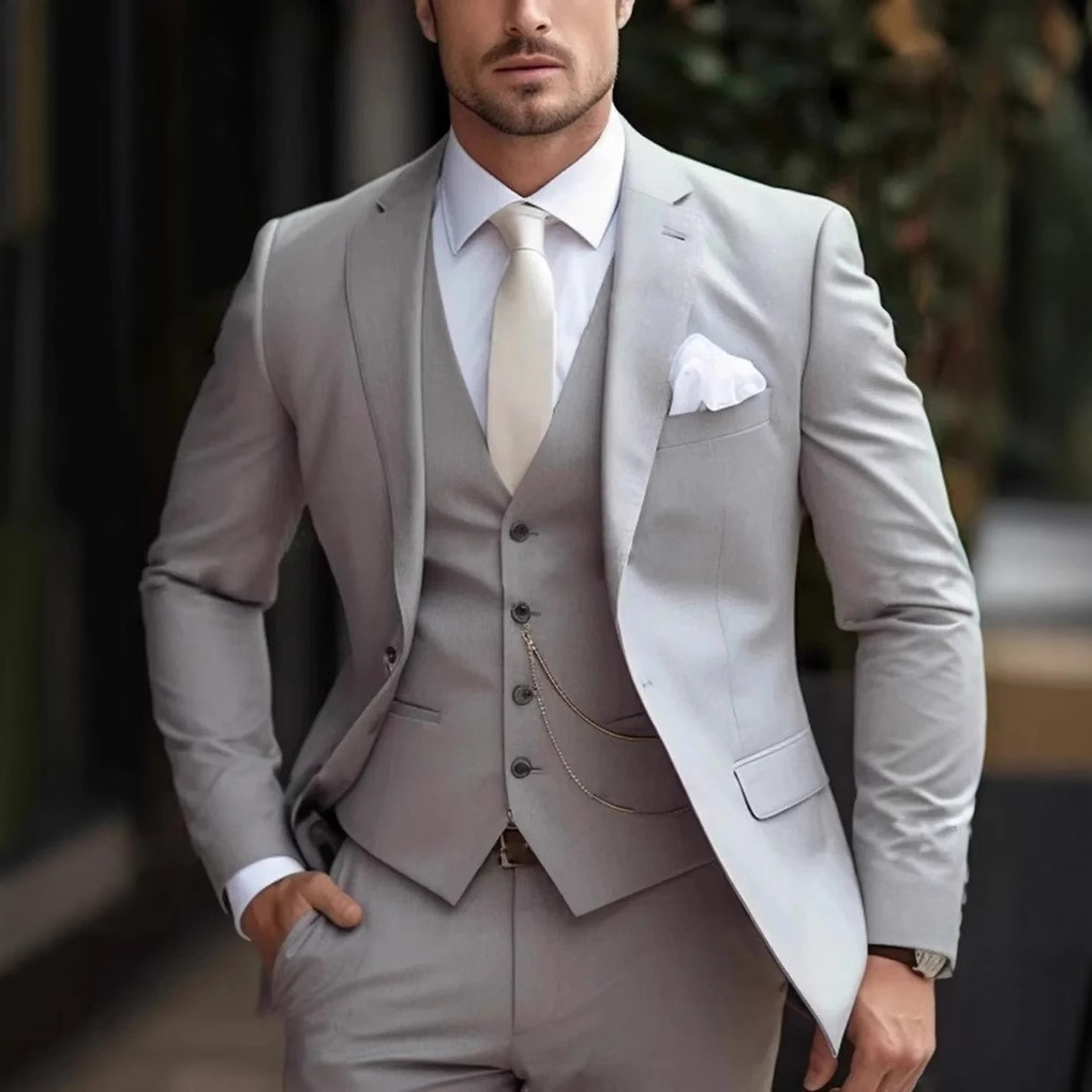 ชุดสูทผู้ชายสีชมพู 3 ชิ้น ทรงส - Men'S Formal Wear For Reception บทวิจารณ์และราคา