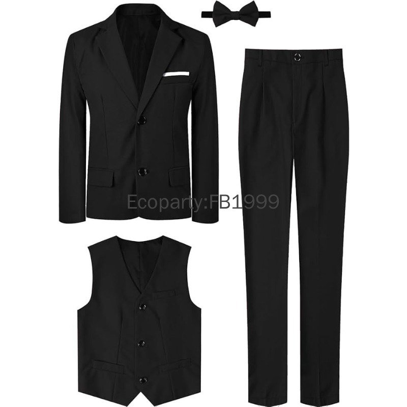 4 ชิ้นชุดสําหรับเด็กงานแต่งงาน - Formal Wear For Men Kids บทวิจารณ์และราคา