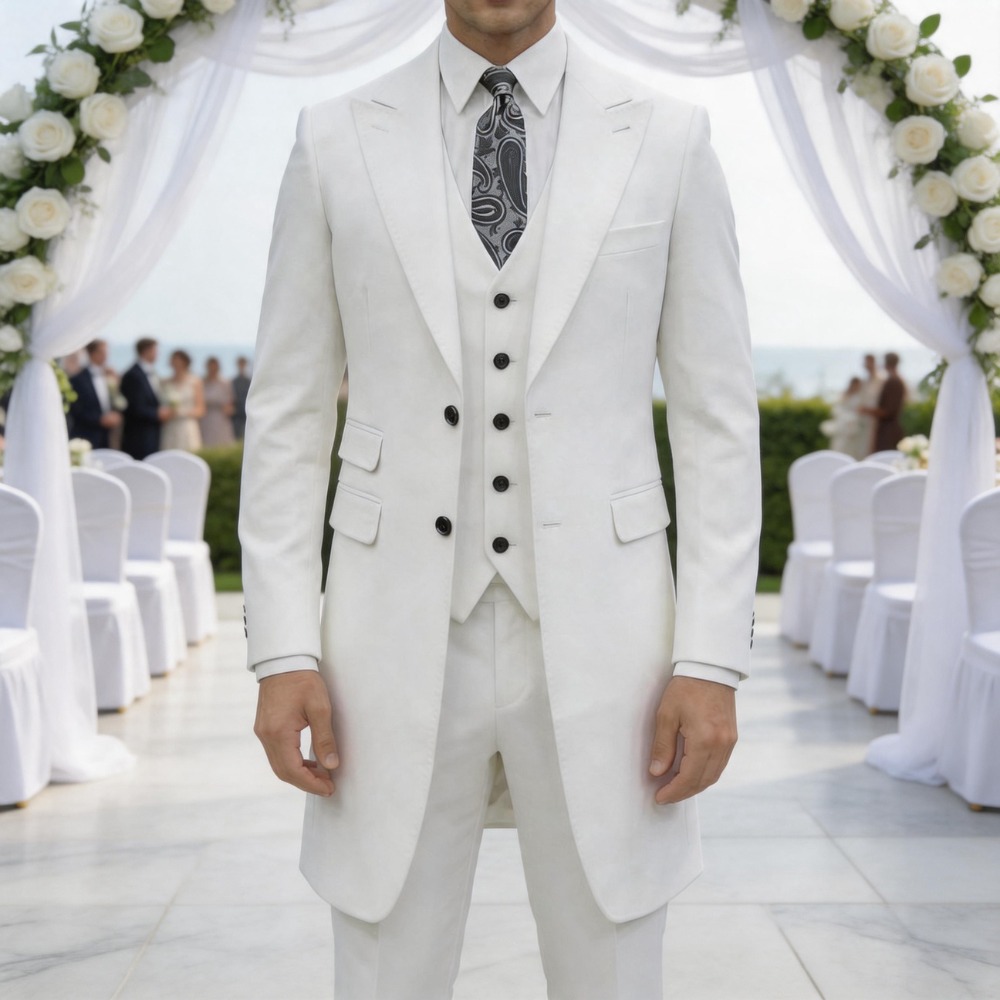 ชุดสูทผู้ชายทรงเข้ารูป 3 ชิ้น  - Men Formal Wear In Summer บทวิจารณ์และราคา