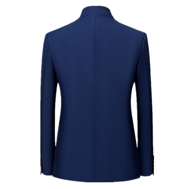เสื้อสูทผู้ชายสไตล์จีน แขนยาว  - Men Formal Wear Blue บทวิจารณ์และราคา