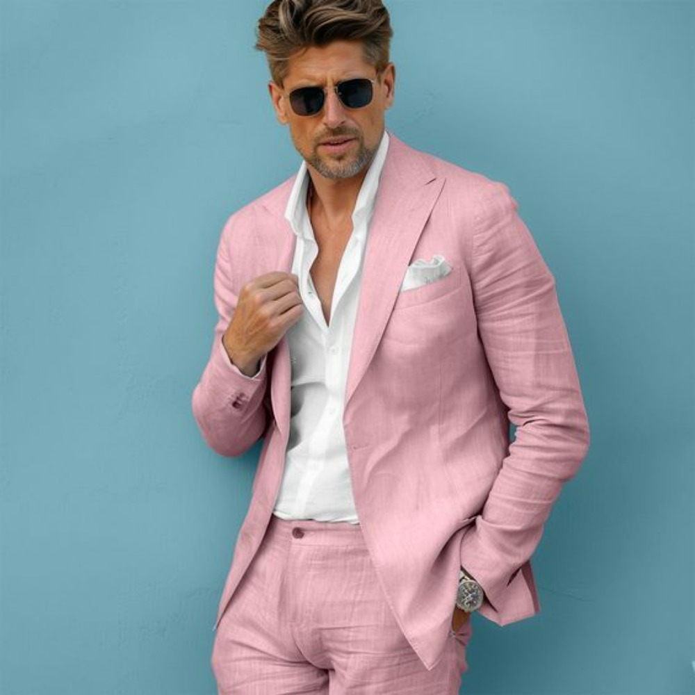 ชุดสูทผู้ชายผ้าลินินทรงสลิมฟิต - Men'S Formal Wear No Suit บทวิจารณ์และราคา