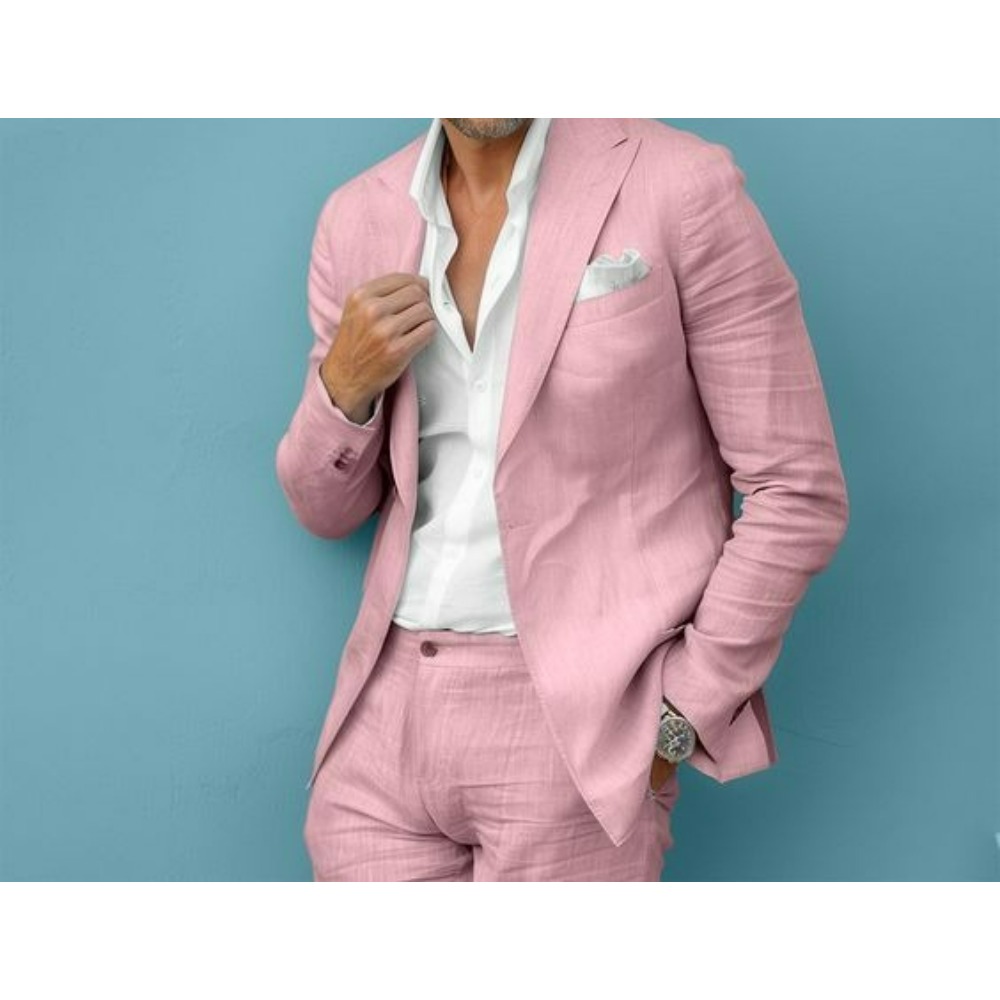 ชุดสูทผู้ชายผ้าลินินทรงสลิมฟิต - Men'S Formal Wear No Suit บทวิจารณ์และราคา