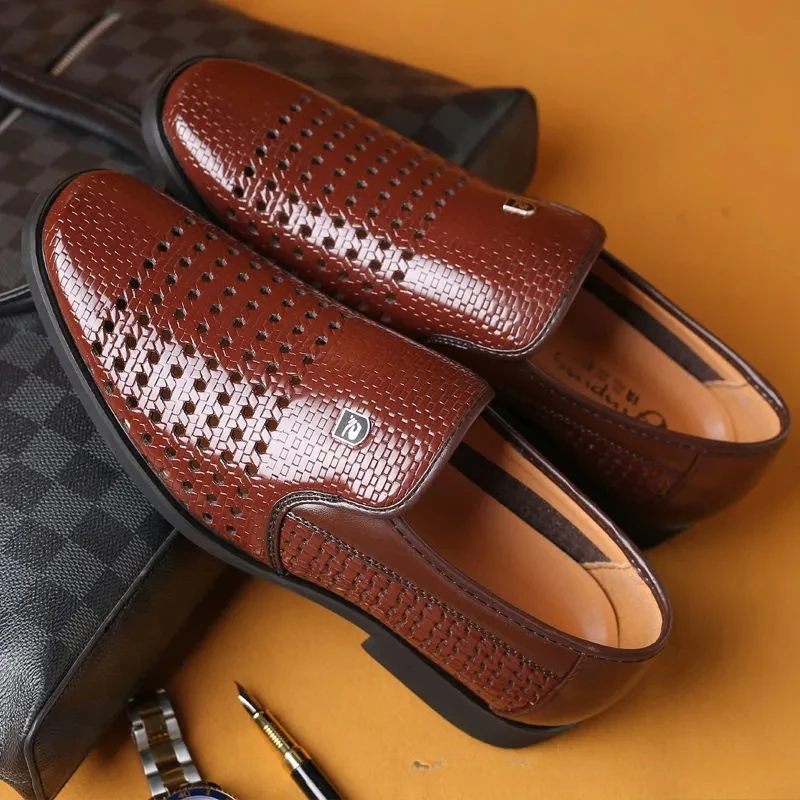 ฤดูร้อนรองเท้าหนังใหม่ผู้ชายธุ - Formal Men Office Wear Sandals บทวิจารณ์และราคา