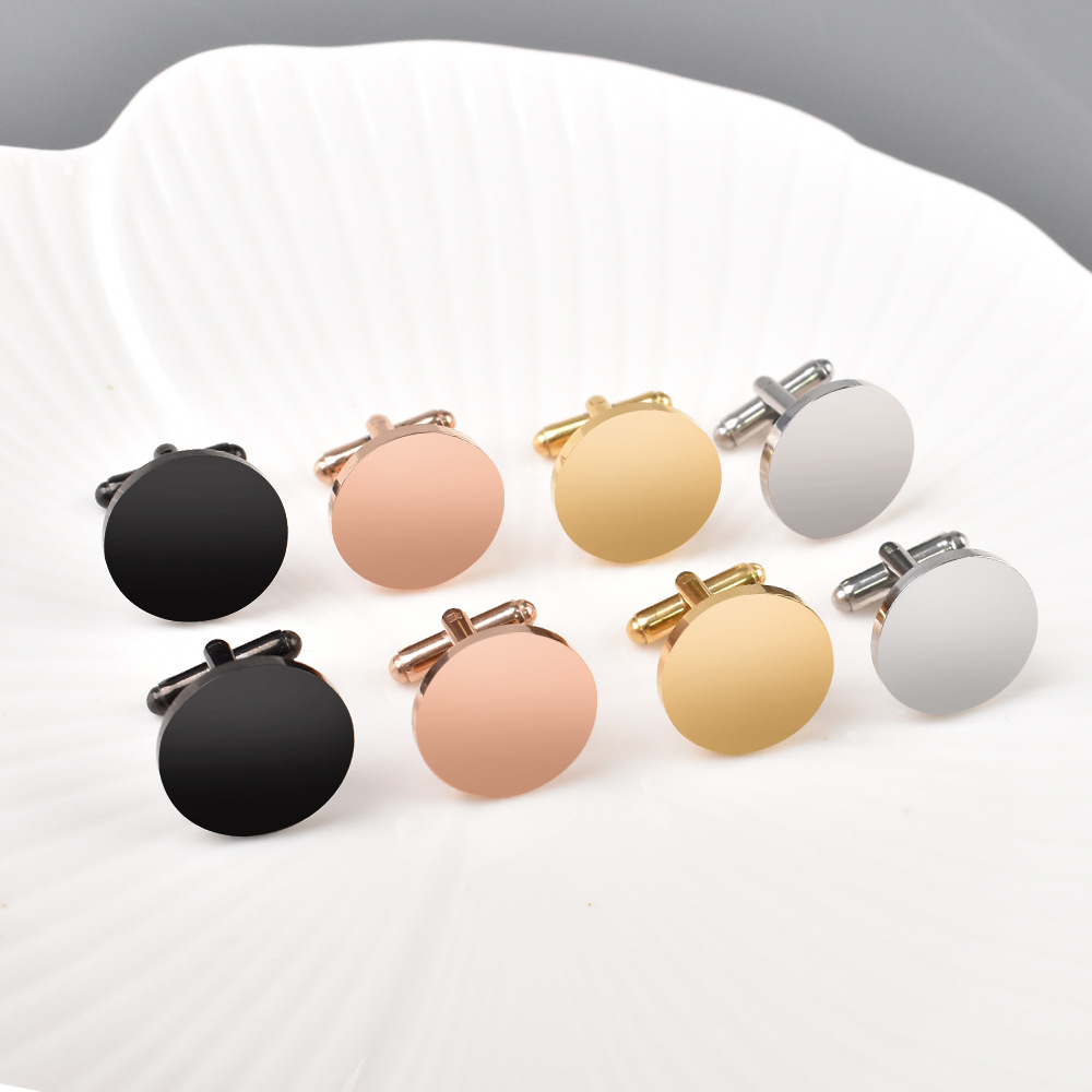 ชุดกระดุมข้อมือโลหะแฟชั่นผู้ชา - Cufflinks Silver Set บทวิจารณ์และราคา