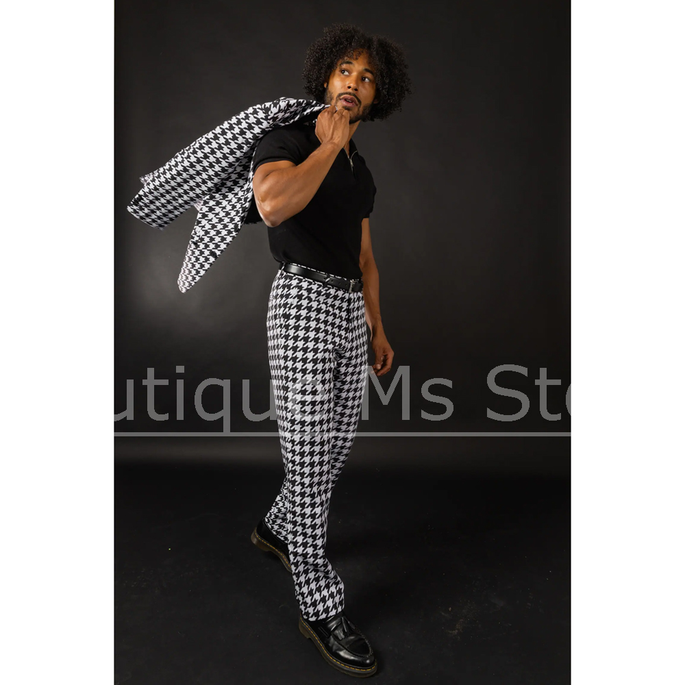 ชุดสูทผู้ชายลายตารางหมากรุกสีด - Men Formal Wear Fashion บทวิจารณ์และราคา